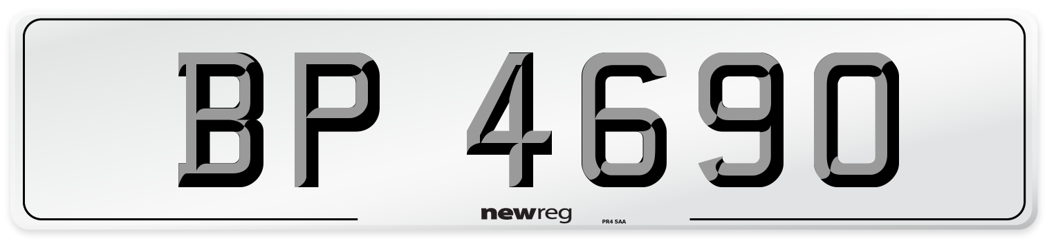 BP 4690 Number Plate from New Reg